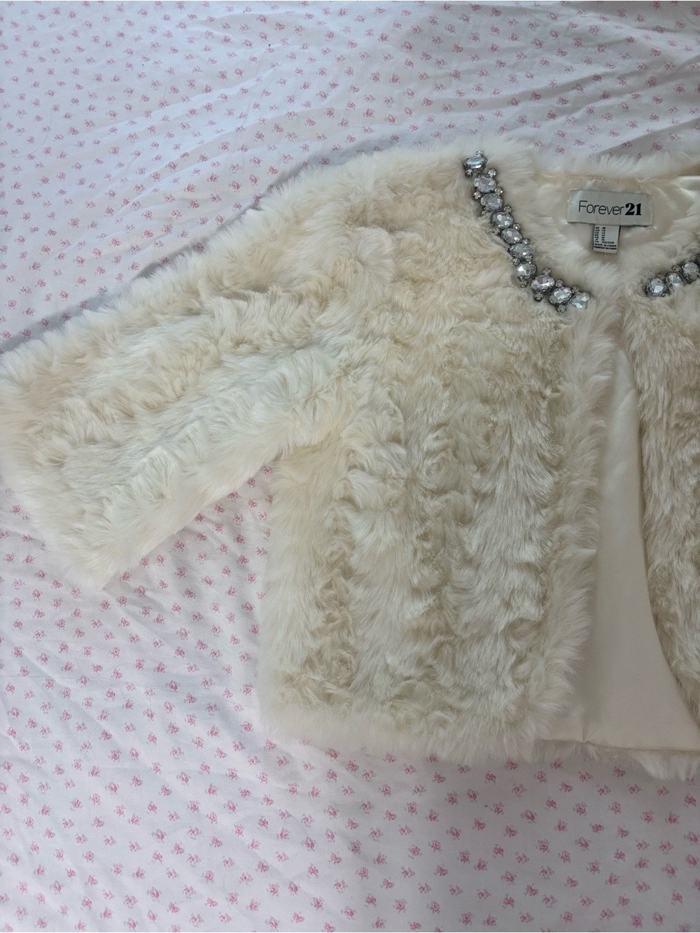 vintage forever 21 faux fur bolero - Picture 2 of 4